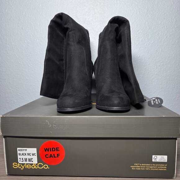 Style & Co. Addyy Wide Calf Knee-High Dress Boots : Size – 7.5 (Women’s) - Picture 3 of 8